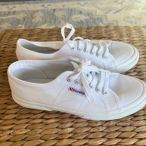 Superga cotu white canvas sneakers